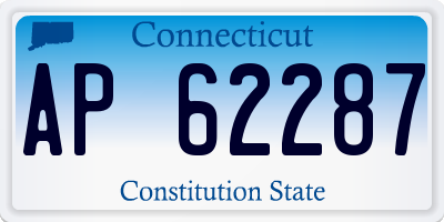 CT license plate AP62287