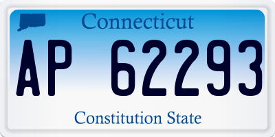 CT license plate AP62293