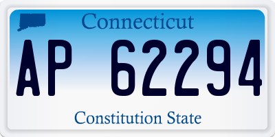 CT license plate AP62294
