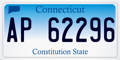 CT license plate AP62296