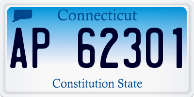 CT license plate AP62301