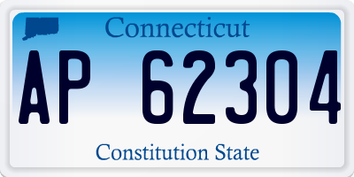 CT license plate AP62304