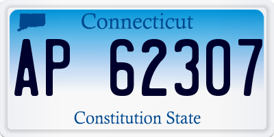 CT license plate AP62307