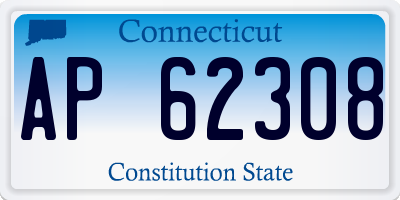 CT license plate AP62308