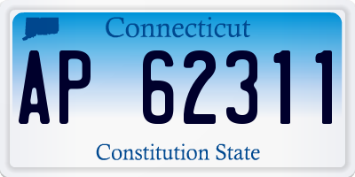 CT license plate AP62311