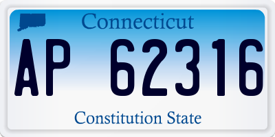 CT license plate AP62316