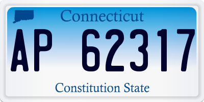 CT license plate AP62317