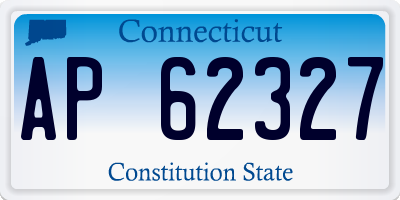 CT license plate AP62327