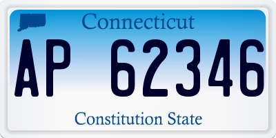 CT license plate AP62346