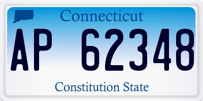 CT license plate AP62348