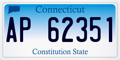 CT license plate AP62351