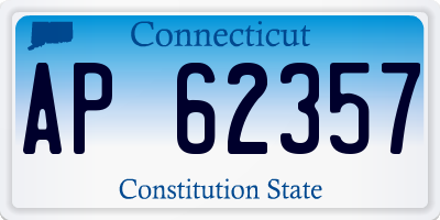 CT license plate AP62357