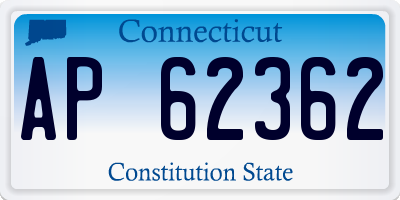 CT license plate AP62362