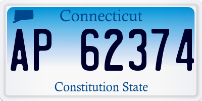 CT license plate AP62374