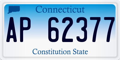 CT license plate AP62377