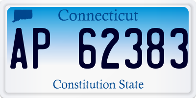 CT license plate AP62383