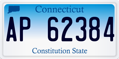 CT license plate AP62384