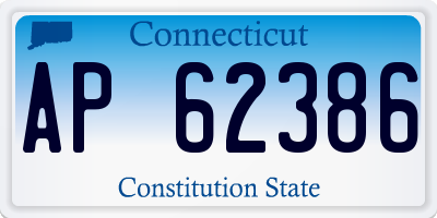 CT license plate AP62386