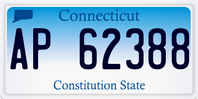 CT license plate AP62388