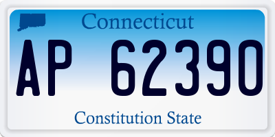 CT license plate AP62390