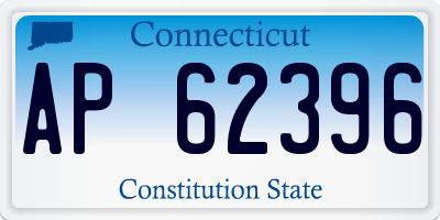 CT license plate AP62396
