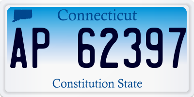 CT license plate AP62397
