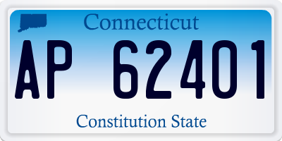CT license plate AP62401