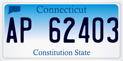 CT license plate AP62403