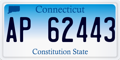 CT license plate AP62443