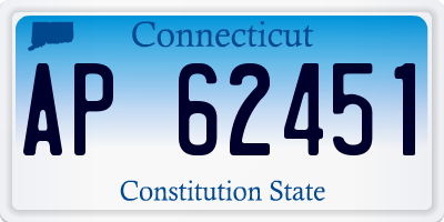 CT license plate AP62451