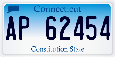 CT license plate AP62454