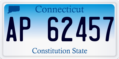 CT license plate AP62457