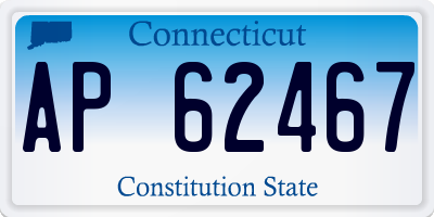 CT license plate AP62467