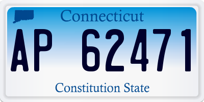 CT license plate AP62471