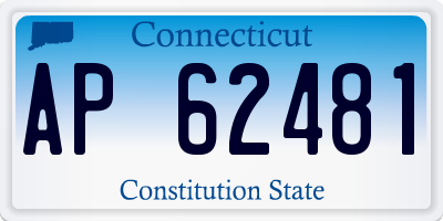 CT license plate AP62481
