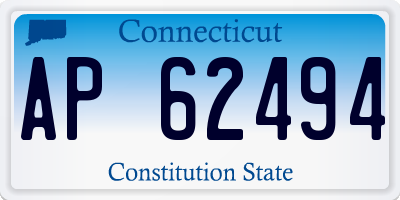 CT license plate AP62494