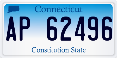 CT license plate AP62496
