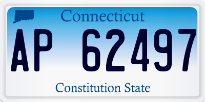 CT license plate AP62497