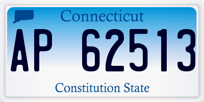 CT license plate AP62513
