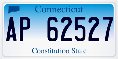 CT license plate AP62527