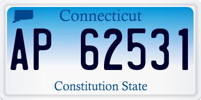 CT license plate AP62531