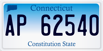 CT license plate AP62540