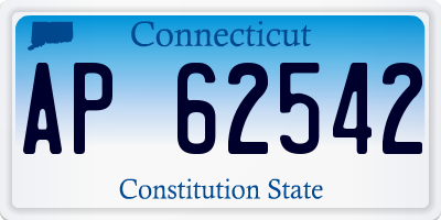 CT license plate AP62542