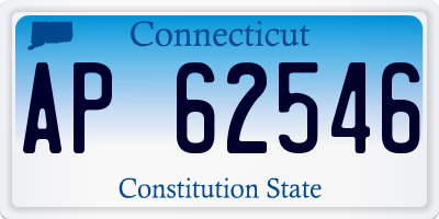 CT license plate AP62546