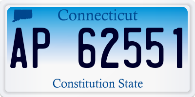 CT license plate AP62551