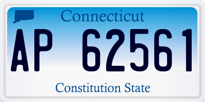 CT license plate AP62561