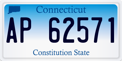 CT license plate AP62571