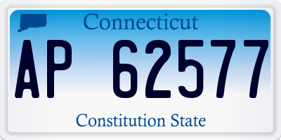 CT license plate AP62577