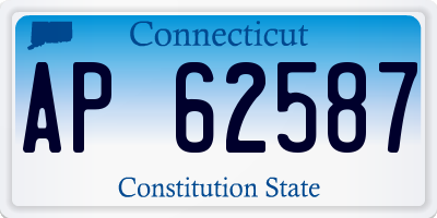 CT license plate AP62587