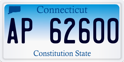CT license plate AP62600